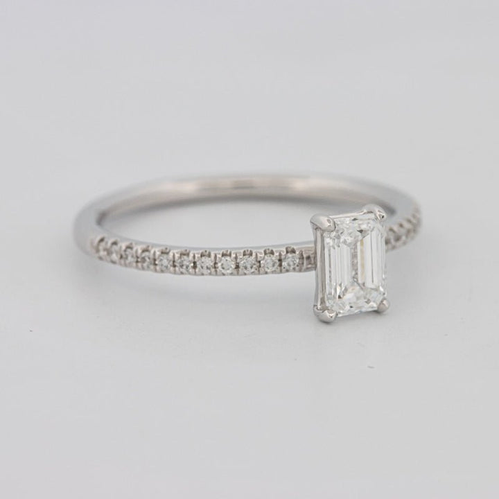 0.50 CT Emerald Solitaire Pavé Ring - ZIZOV DIAMONDS