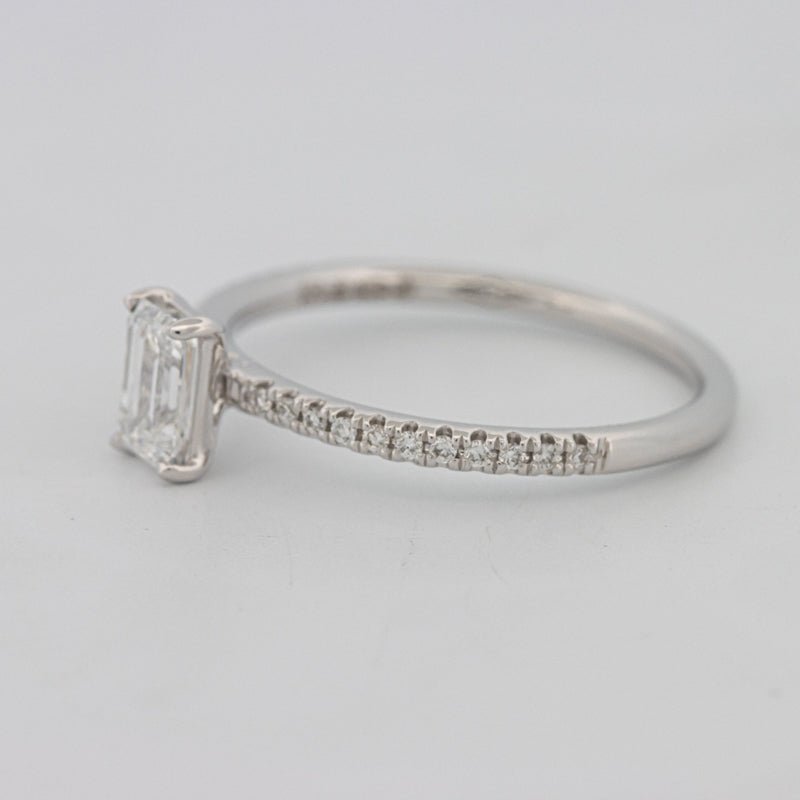 0.50 CT Emerald Solitaire Pavé Ring - ZIZOV DIAMONDS