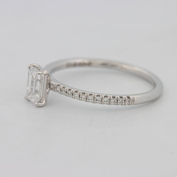 0.50 CT Emerald Solitaire Pavé Ring - ZIZOV DIAMONDS