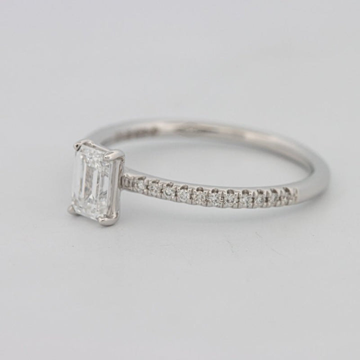 0.50 CT Emerald Solitaire Pavé Ring - ZIZOV DIAMONDS