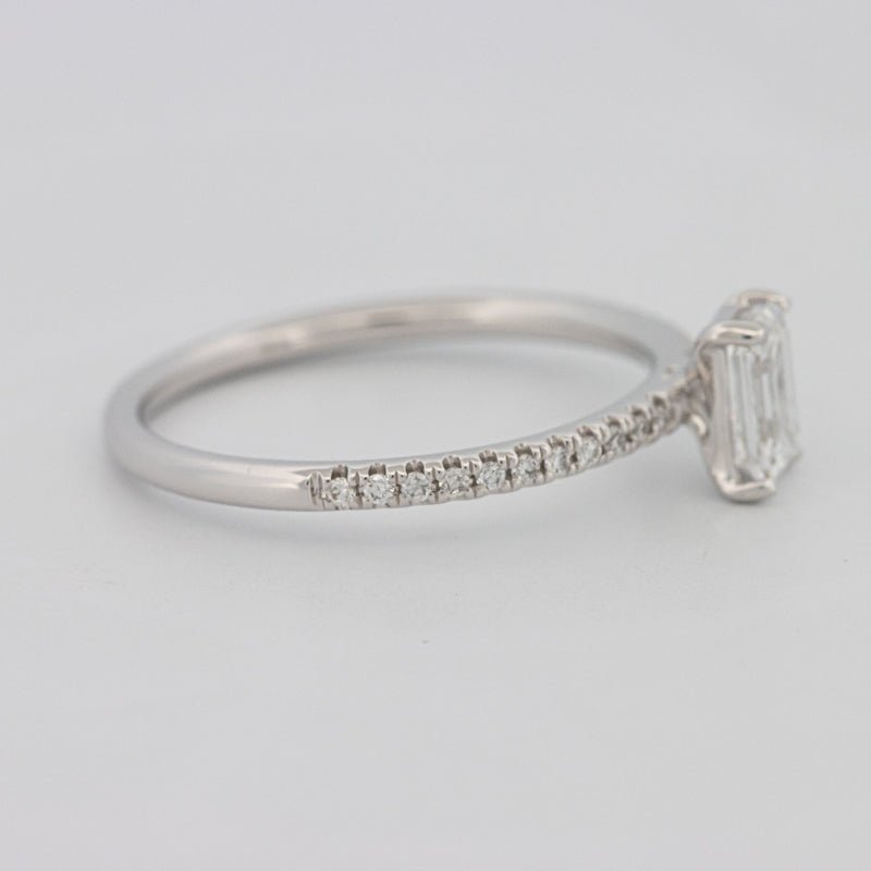 0.50 CT Emerald Solitaire Pavé Ring - ZIZOV DIAMONDS