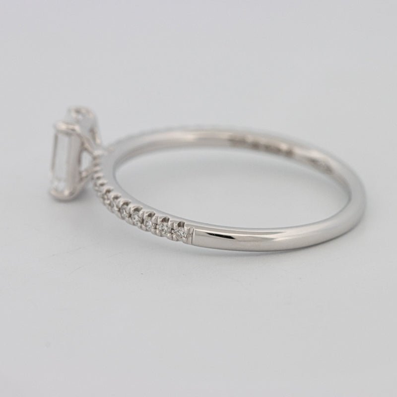 0.50 CT Emerald Solitaire Pavé Ring - ZIZOV DIAMONDS