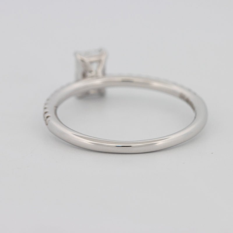 0.50 CT Emerald Solitaire Pavé Ring - ZIZOV DIAMONDS