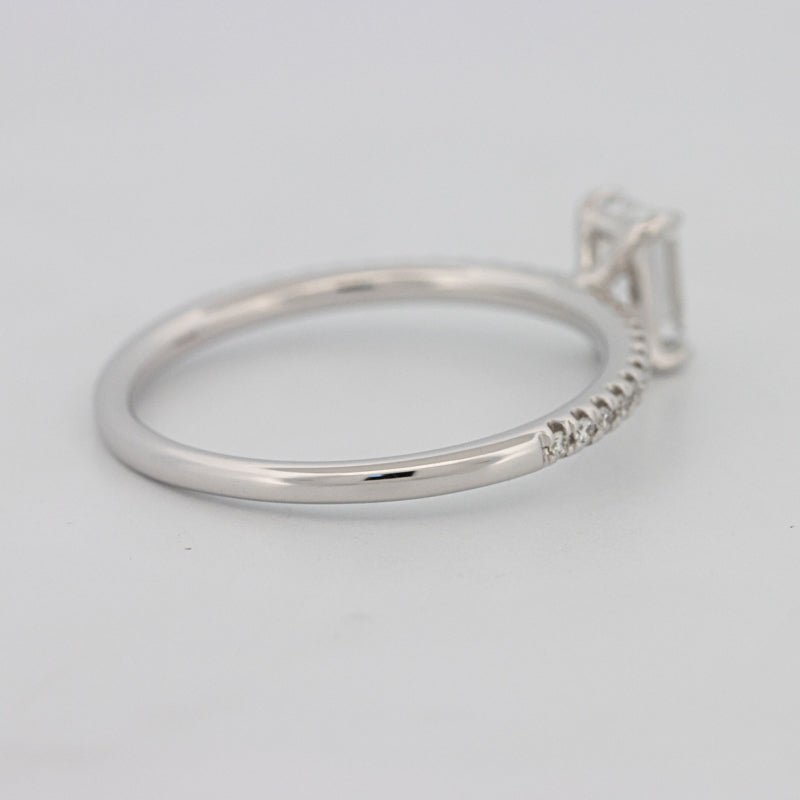 0.50 CT Emerald Solitaire Pavé Ring - ZIZOV DIAMONDS