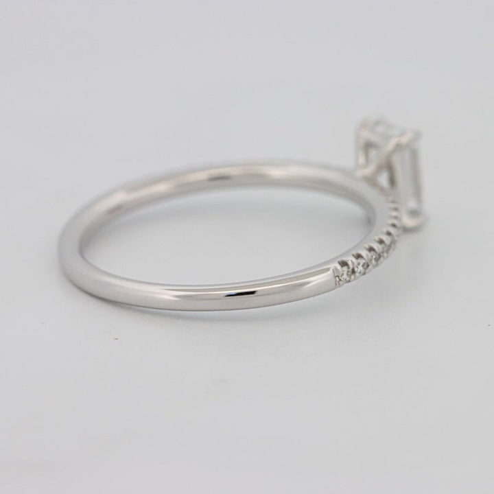 0.50 CT Emerald Solitaire Pavé Ring - ZIZOV DIAMONDS