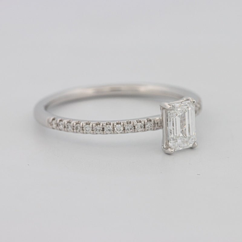 0.50 CT Emerald Solitaire Pavé Ring - ZIZOV DIAMONDS