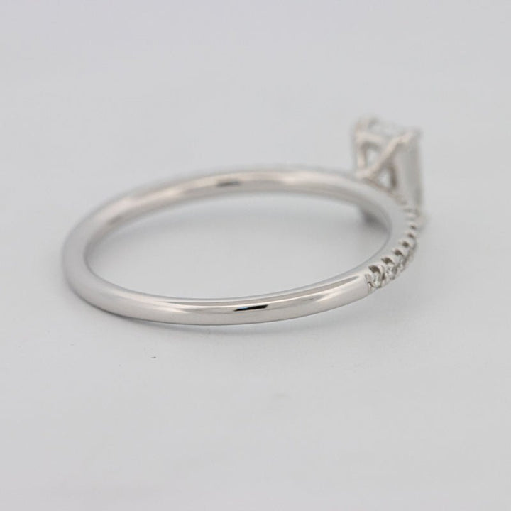 0.50 CT Emerald Solitaire Pavé Ring - ZIZOV DIAMONDS