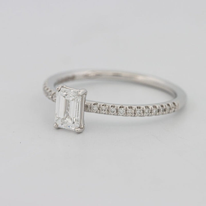 0.50 CT Emerald Solitaire Pavé Ring - ZIZOV DIAMONDS