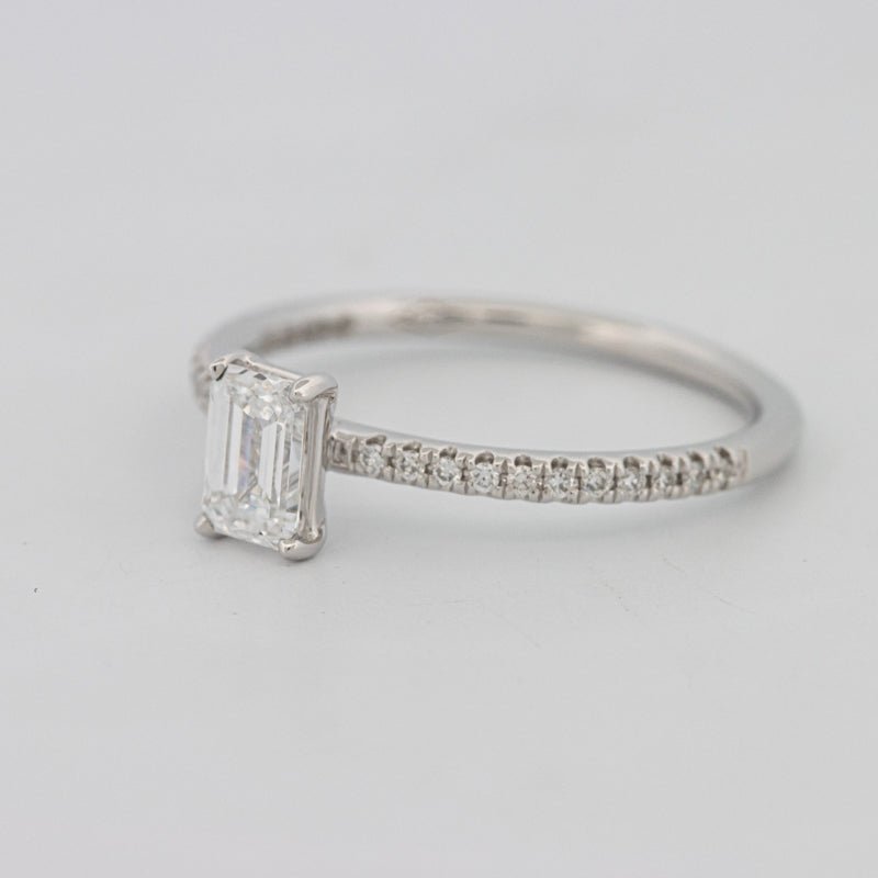 0.50 CT Emerald Solitaire Pavé Ring - ZIZOV DIAMONDS