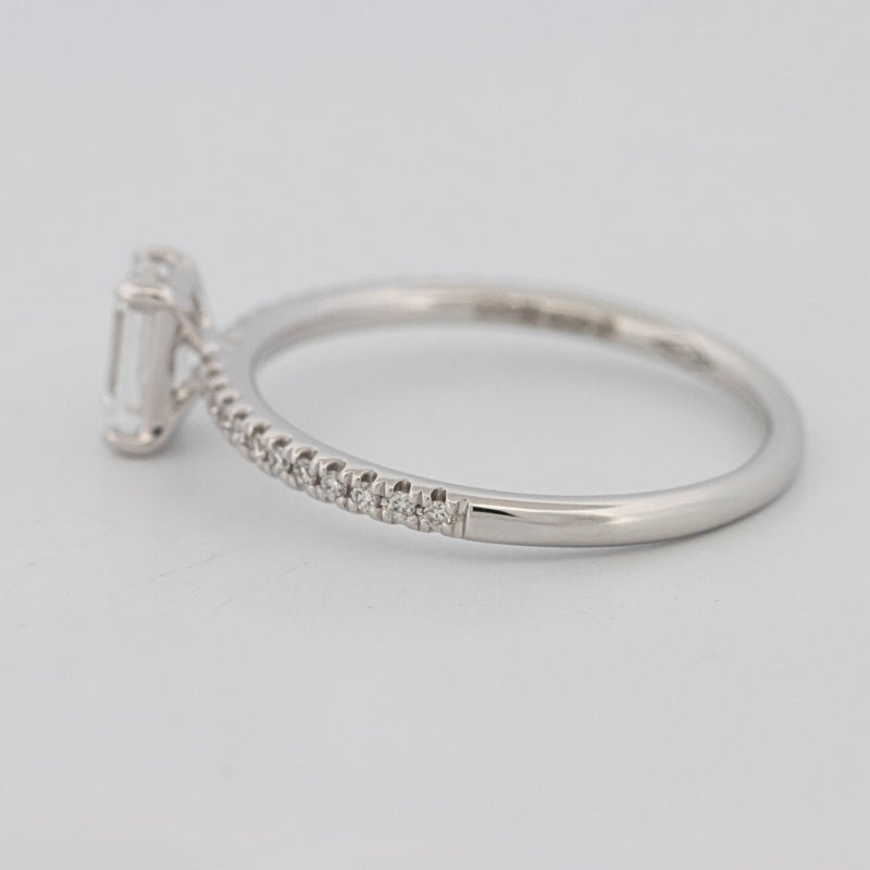 0.50 CT Emerald Solitaire Pavé Ring - ZIZOV DIAMONDS