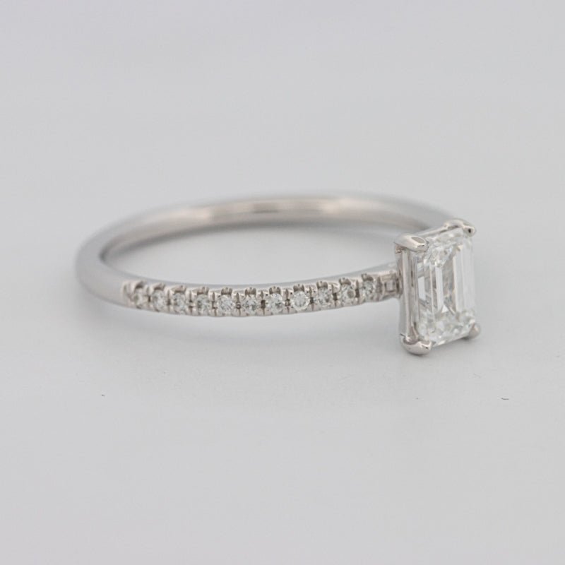 0.50 CT Emerald Solitaire Pavé Ring - ZIZOV DIAMONDS