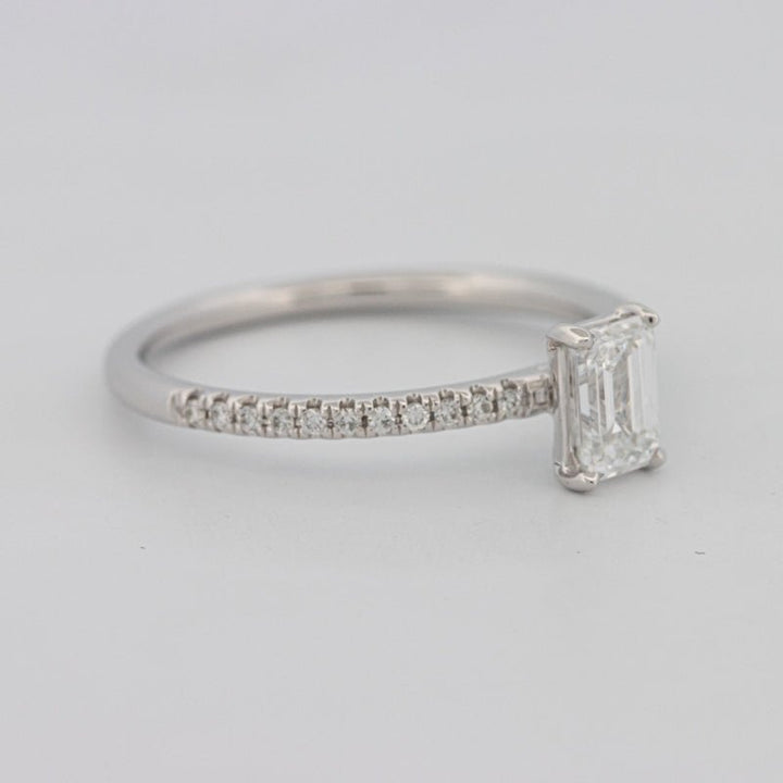 0.50 CT Emerald Solitaire Pavé Ring - ZIZOV DIAMONDS