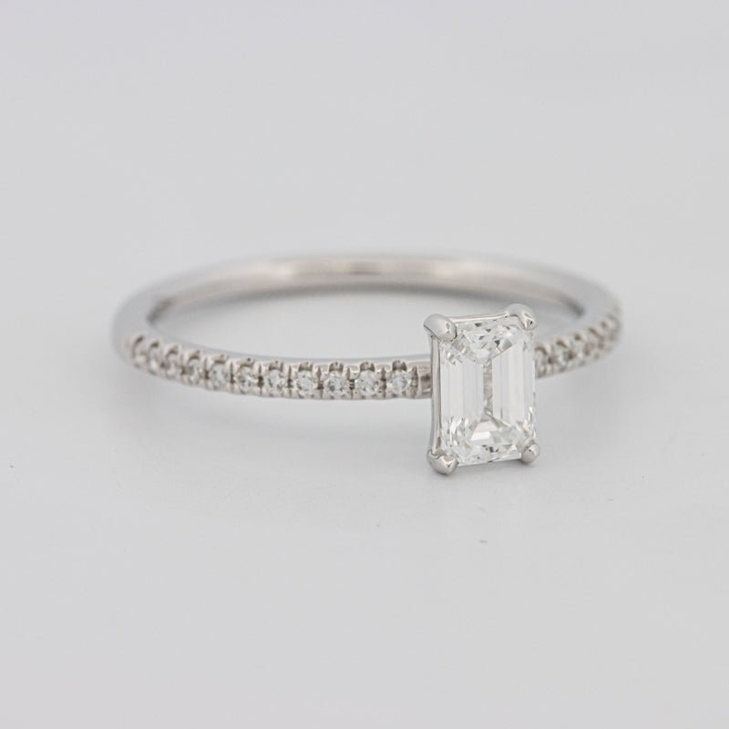 0.50 CT Emerald Solitaire Pavé Ring - ZIZOV DIAMONDS