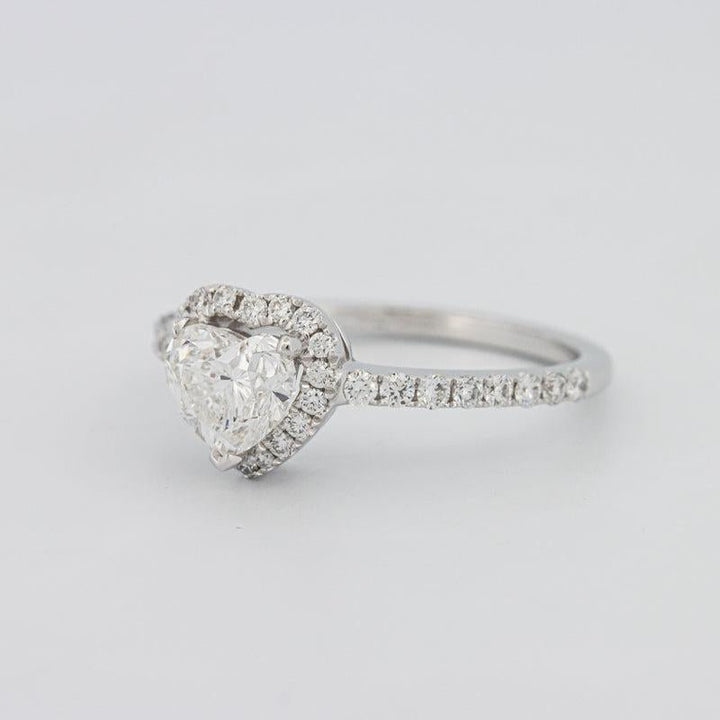 0.50 CT Heart - shaped Halo Diamond Ring - ZIZOV DIAMONDS