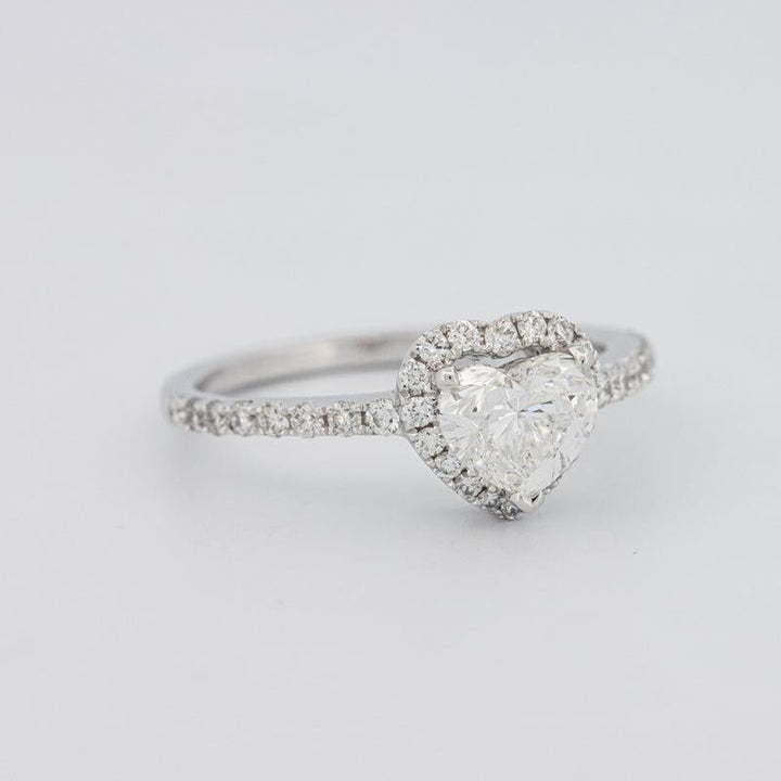 0.50 CT Heart - shaped Halo Diamond Ring - ZIZOV DIAMONDS