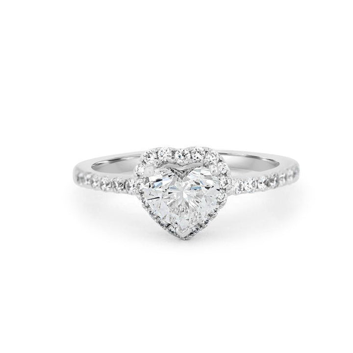 0.50 CT Heart - shaped Halo Diamond Ring - ZIZOV DIAMONDS