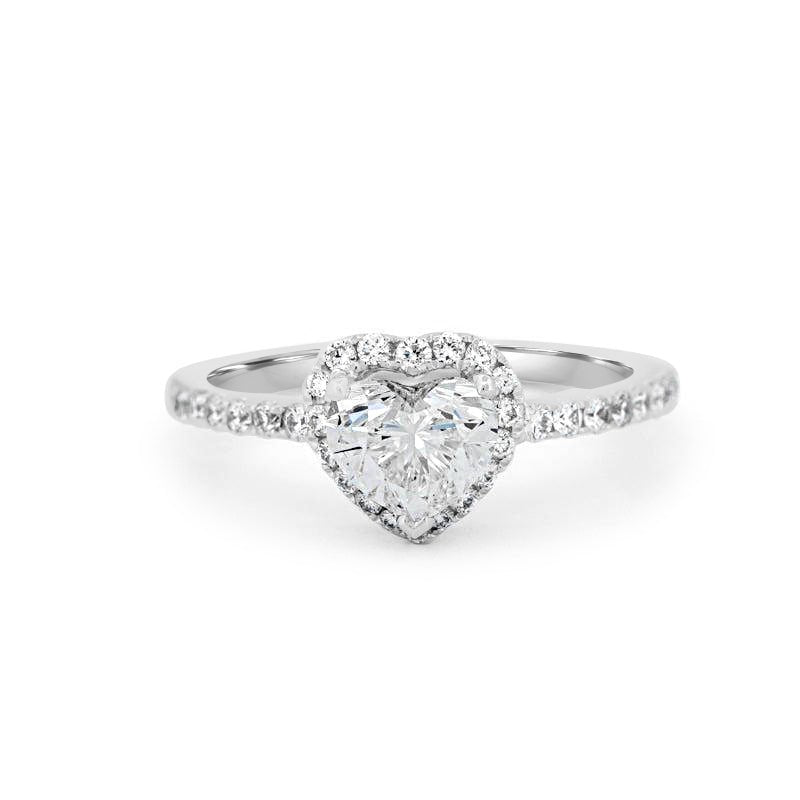 0.50 CT Heart - shaped Halo Diamond Ring - ZIZOV DIAMONDS