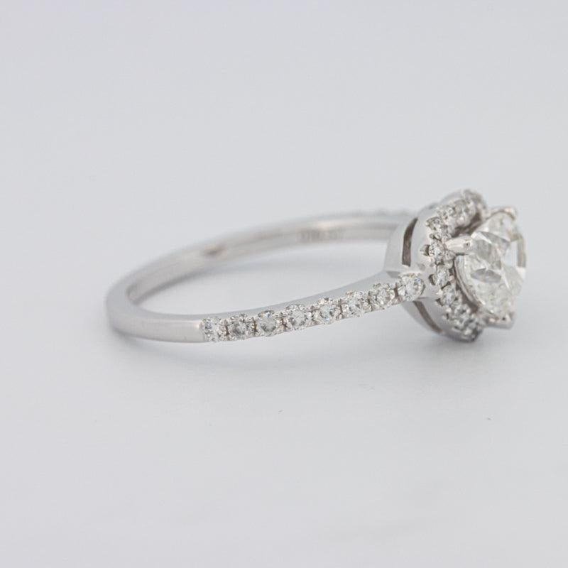0.50 CT Heart - shaped Halo Diamond Ring - ZIZOV DIAMONDS
