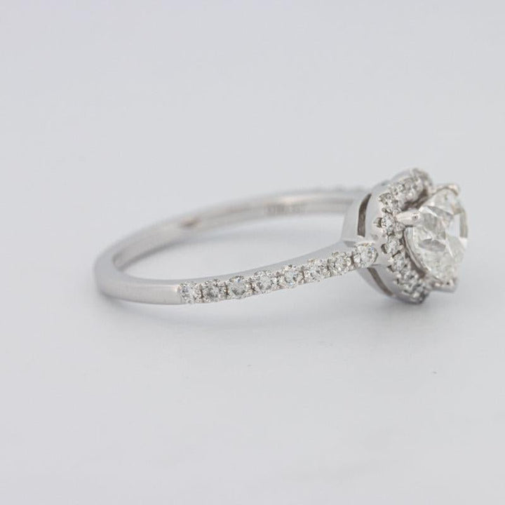 0.50 CT Heart - shaped Halo Diamond Ring - ZIZOV DIAMONDS
