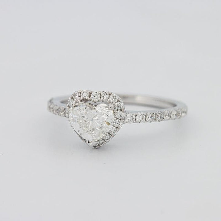 0.50 CT Heart - shaped Halo Diamond Ring - ZIZOV DIAMONDS