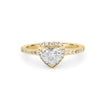 0.50 CT Heart - shaped Halo Diamond Ring - ZIZOV DIAMONDS