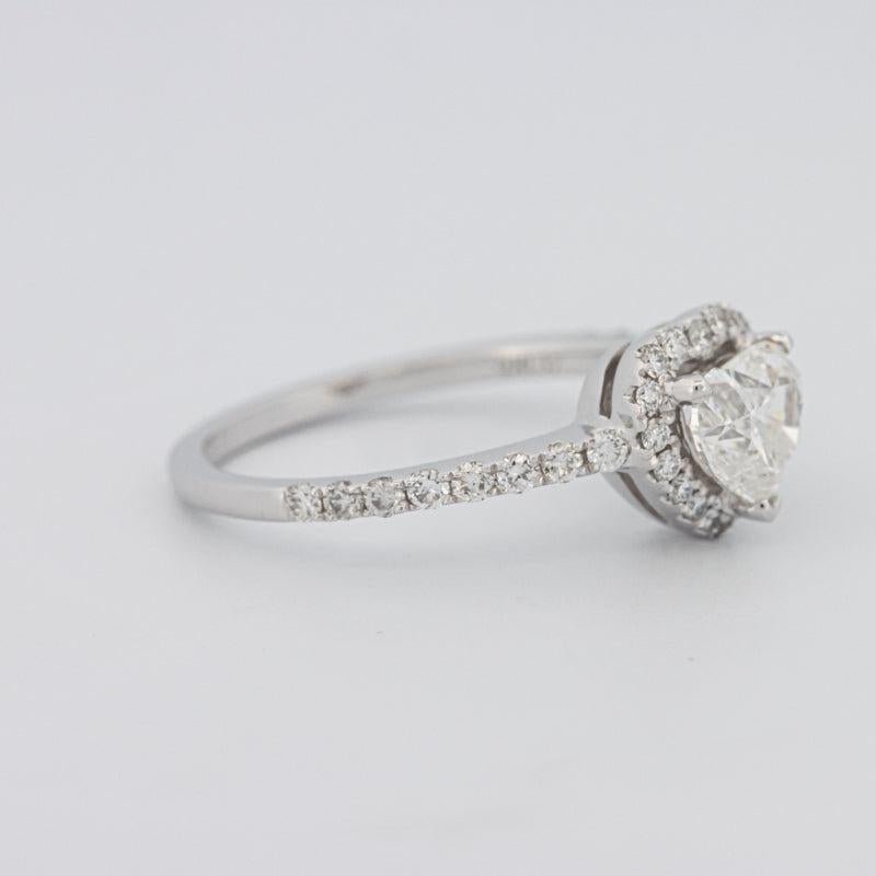0.50 CT Heart - shaped Halo Diamond Ring - ZIZOV DIAMONDS