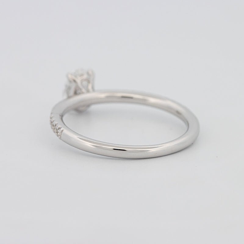 0.50 CT Oval Cut Solitaire Pavé Ring - ZIZOV DIAMONDS