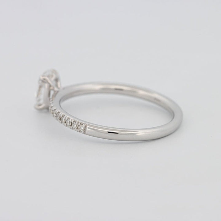 0.50 CT Oval Cut Solitaire Pavé Ring - ZIZOV DIAMONDS