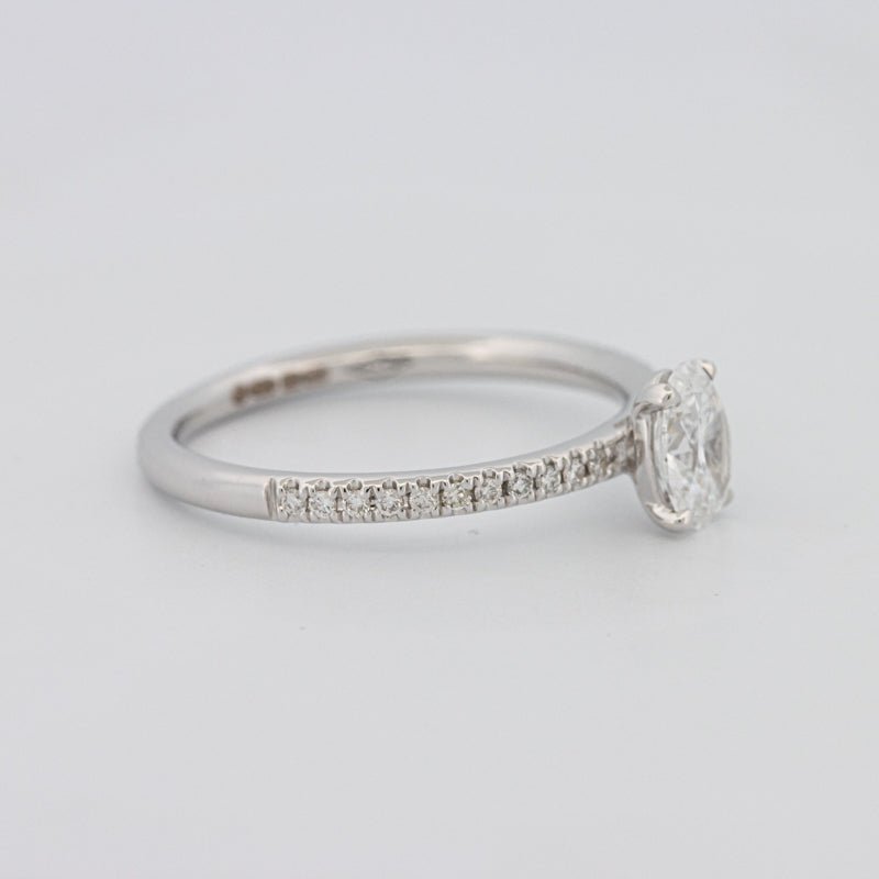 0.50 CT Oval Cut Solitaire Pavé Ring - ZIZOV DIAMONDS