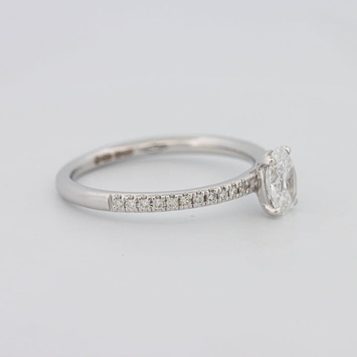 0.50 CT Oval Cut Solitaire Pavé Ring - ZIZOV DIAMONDS