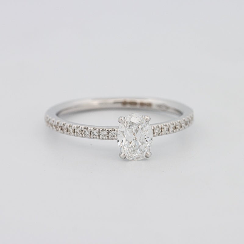 0.50 CT Oval Cut Solitaire Pavé Ring - ZIZOV DIAMONDS
