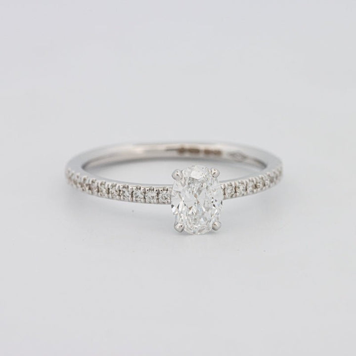 0.50 CT Oval Cut Solitaire Pavé Ring - ZIZOV DIAMONDS