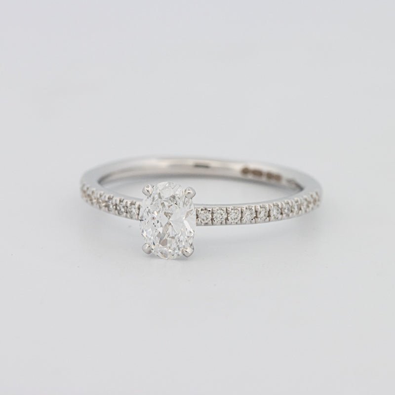 0.50 CT Oval Cut Solitaire Pavé Ring - ZIZOV DIAMONDS