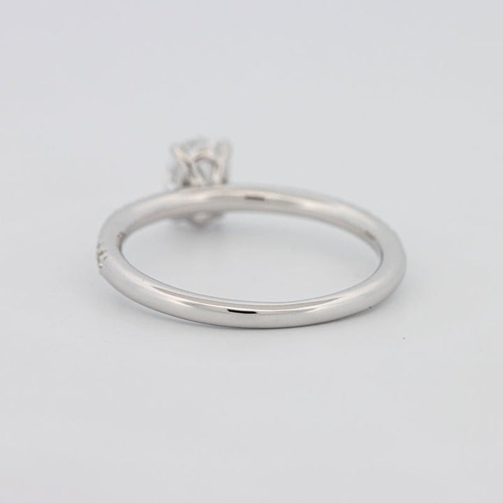 0.50 CT Oval Cut Solitaire Pavé Ring - ZIZOV DIAMONDS