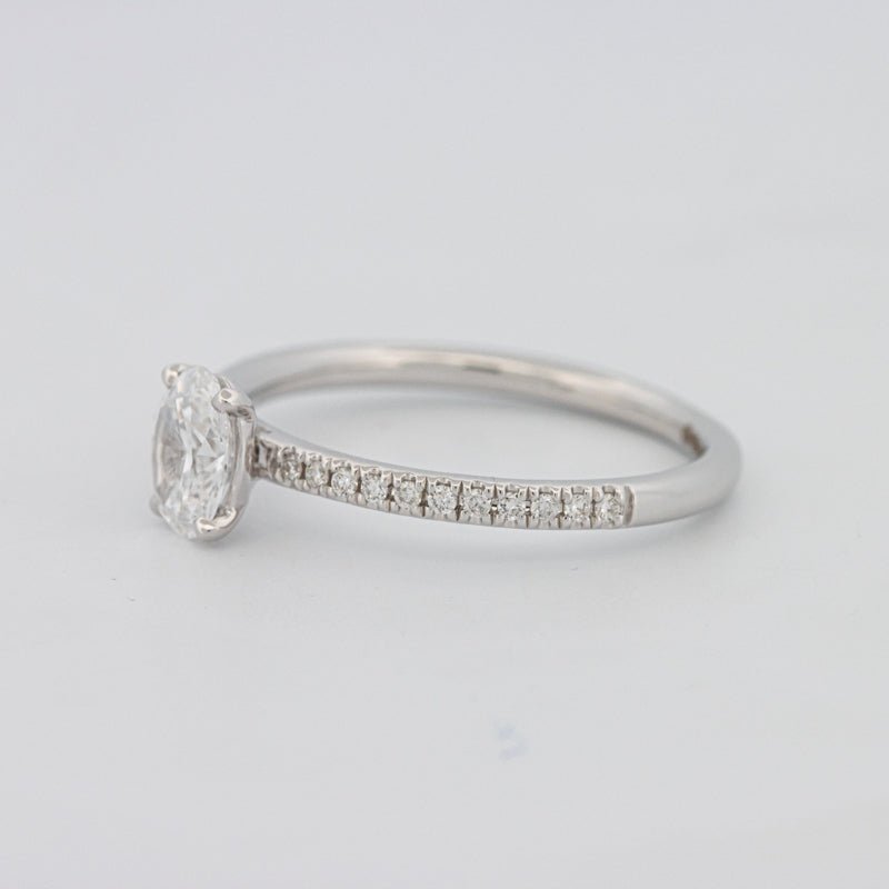 0.50 CT Oval Cut Solitaire Pavé Ring - ZIZOV DIAMONDS