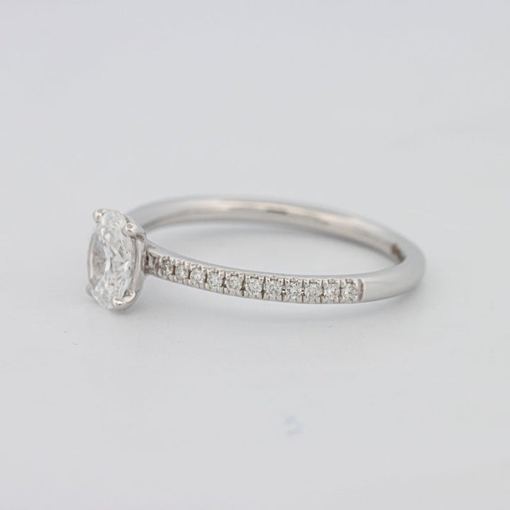 0.50 CT Oval Cut Solitaire Pavé Ring - ZIZOV DIAMONDS