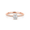 0.50 CT Oval Cut Solitaire Pavé Ring - ZIZOV DIAMONDS