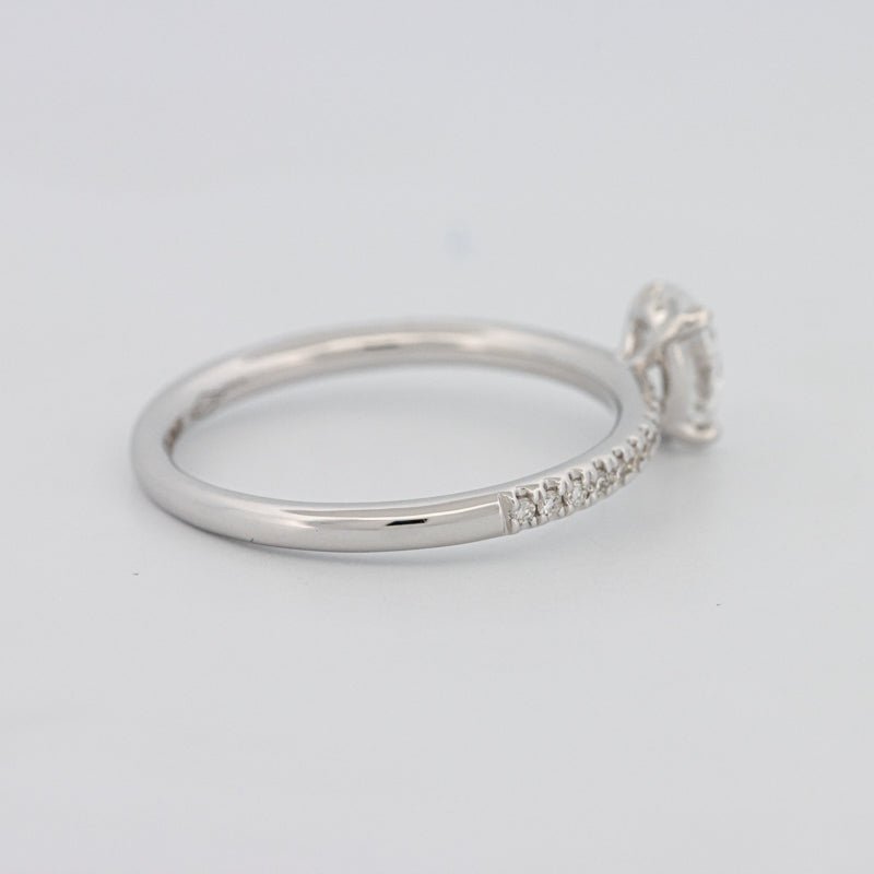 0.50 CT Oval Cut Solitaire Pavé Ring - ZIZOV DIAMONDS