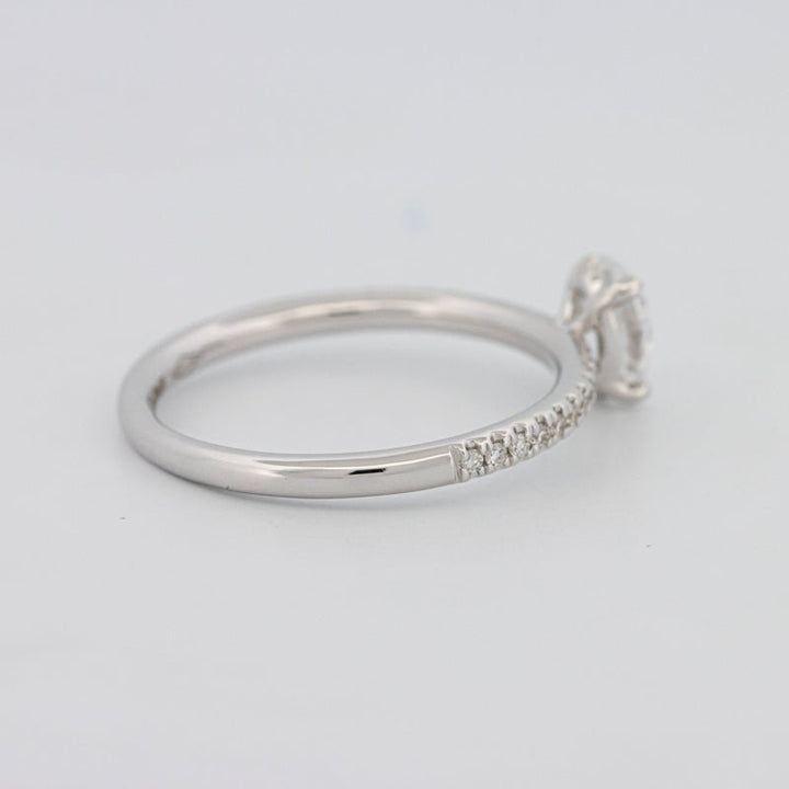 0.50 CT Oval Cut Solitaire Pavé Ring - ZIZOV DIAMONDS