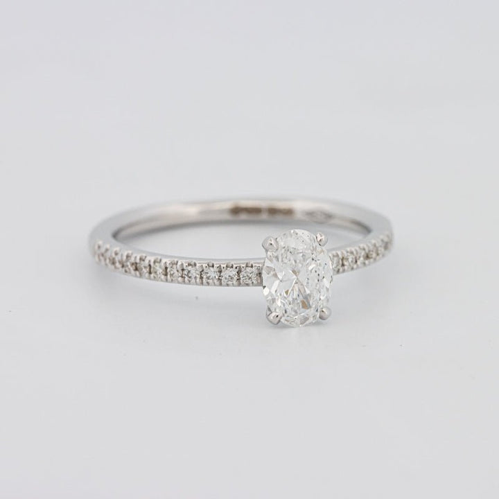 0.50 CT Oval Cut Solitaire Pavé Ring - ZIZOV DIAMONDS