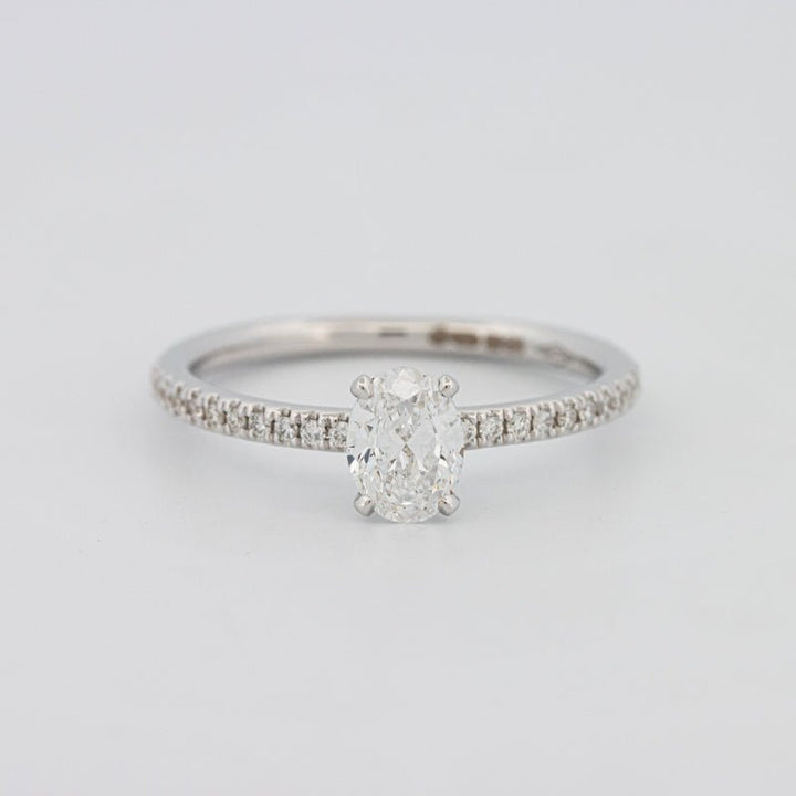 0.50 CT Oval Cut Solitaire Pavé Ring - ZIZOV DIAMONDS