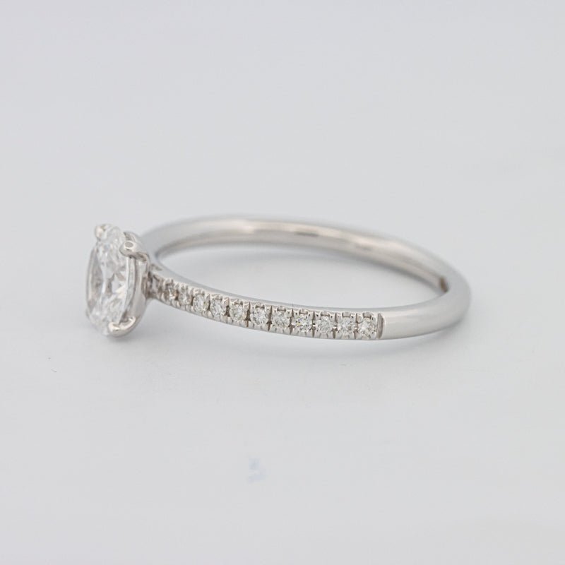 0.50 CT Oval Cut Solitaire Pavé Ring - ZIZOV DIAMONDS