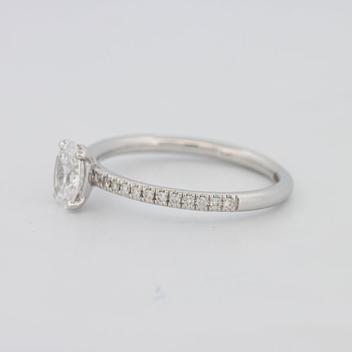 0.50 CT Oval Cut Solitaire Pavé Ring - ZIZOV DIAMONDS