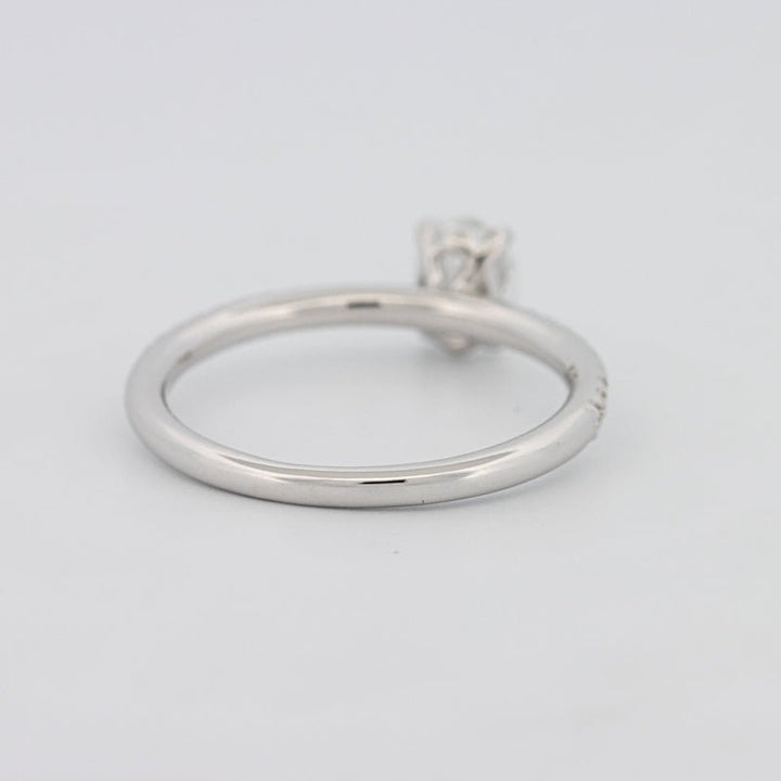 0.50 CT Oval Cut Solitaire Pavé Ring - ZIZOV DIAMONDS