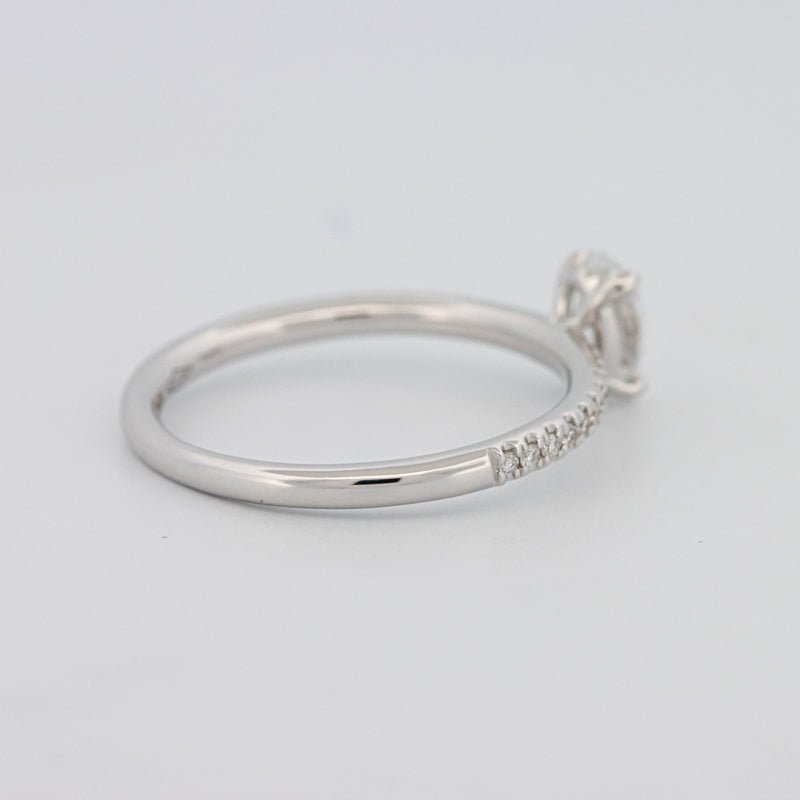 0.50 CT Oval Cut Solitaire Pavé Ring - ZIZOV DIAMONDS