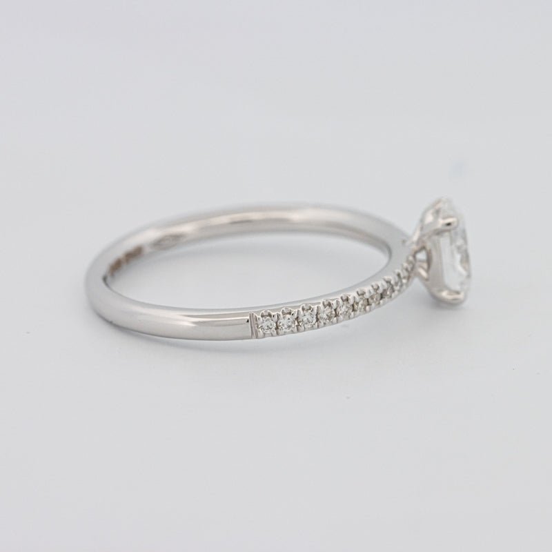 0.50 CT Oval Cut Solitaire Pavé Ring - ZIZOV DIAMONDS