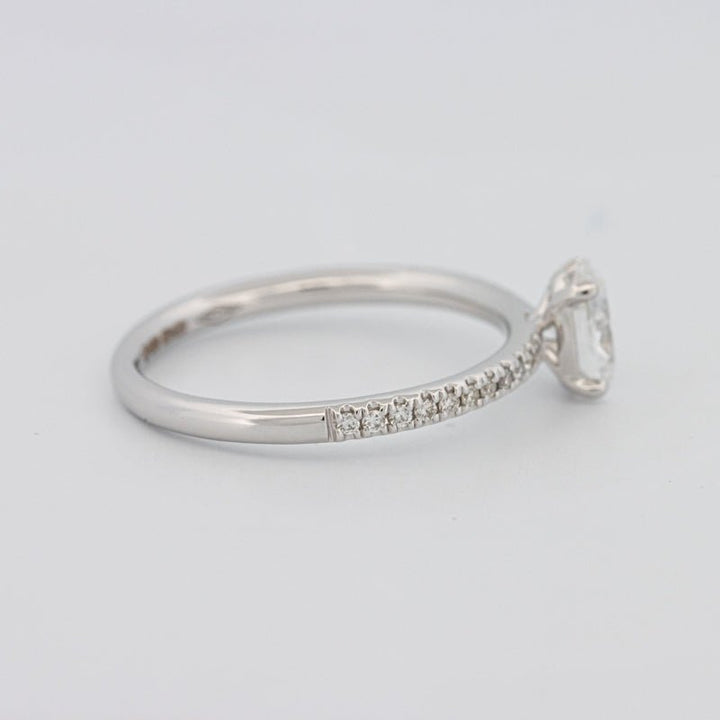 0.50 CT Oval Cut Solitaire Pavé Ring - ZIZOV DIAMONDS