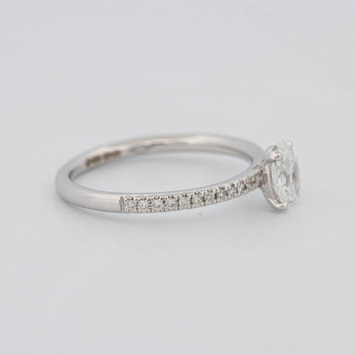 0.50 CT Oval Cut Solitaire Pavé Ring - ZIZOV DIAMONDS