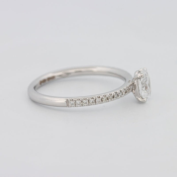 0.50 CT Oval Cut Solitaire Pavé Ring - ZIZOV DIAMONDS