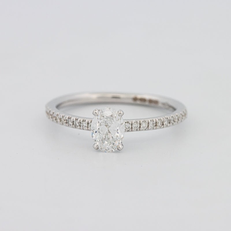 0.50 CT Oval Cut Solitaire Pavé Ring - ZIZOV DIAMONDS